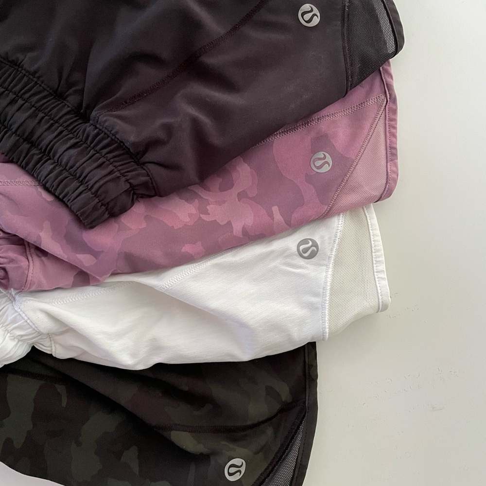 Lululemon “Hotty Hot Shorts” Mid-Rise [Sizes: 6 (3 of them) and 8 (1 of them)]
